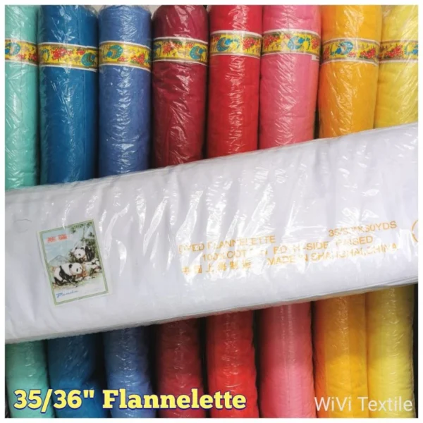 100% Cotton Flannelette Fabric – 30 Yards