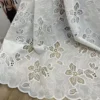 Water-Soluble Floral Embroidered Lace Fabric – 90 × 130 cm