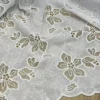 Water-Soluble Floral Embroidered Lace Fabric – 90 × 130 cm