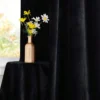 S2839e78cc5e143df8b3db8b8e53813326.webp Black Velvet Blackout Curtain – 150 × 250 cm