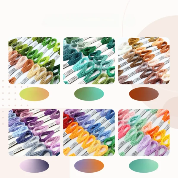 20-Colour Embroidery Floss Set – 6-Strand