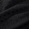Black Cotton Eyelet Embroidery Fabric – 1 Yard