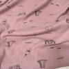 Pink Ribbed Cotton Knit Fabric – 1 m × 160 cm