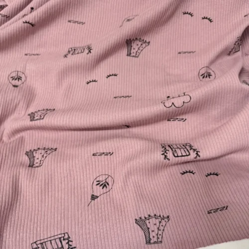 S4bc524ce25fb4e88ac87c6a2a2da09d6r.webp Pink Ribbed Cotton Knit Fabric – 1 m × 160 cm