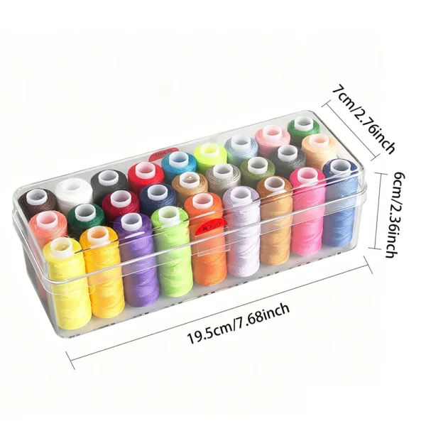 27-Colour Polyester Sewing Thread Set