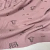 Pink Ribbed Cotton Knit Fabric – 1 m × 160 cm