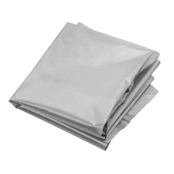 S8aa09256237e446ea323d63031f635fbO.webp Double-Sided Silver Blackout Curtain Fabric – 100 × 180 cm