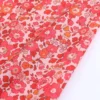 Red Floral Cotton Poplin Fabric – 50 × 145 cm