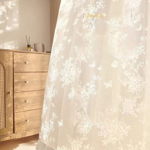 Luxury Butterfly Sheer Tulle Curtain – 100 × 250 cm