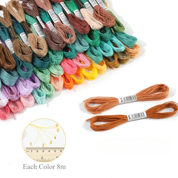 20-Colour Embroidery Floss Set – 6-Strand