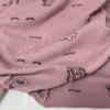 Pink Ribbed Cotton Knit Fabric – 1 m × 160 cm