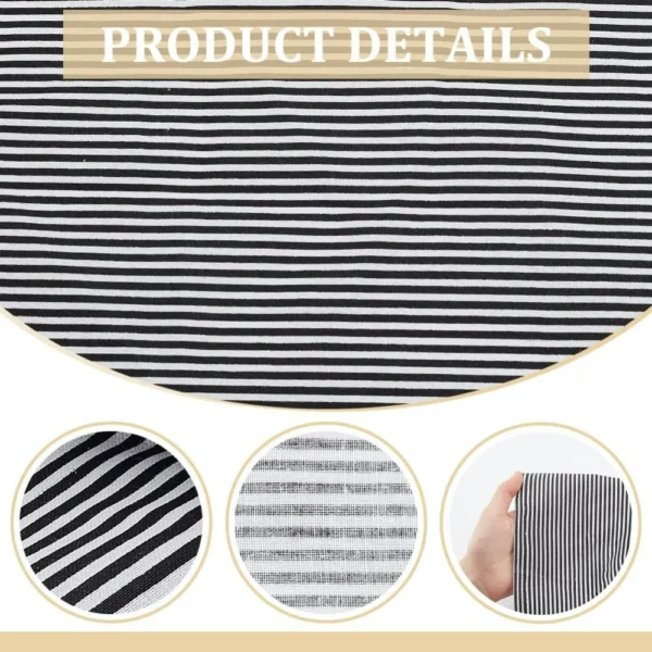 Sedf5c755a36542b0bb44e97b9da673ebT.webp Black & White Striped Cotton Fabric – 1.09 Yard