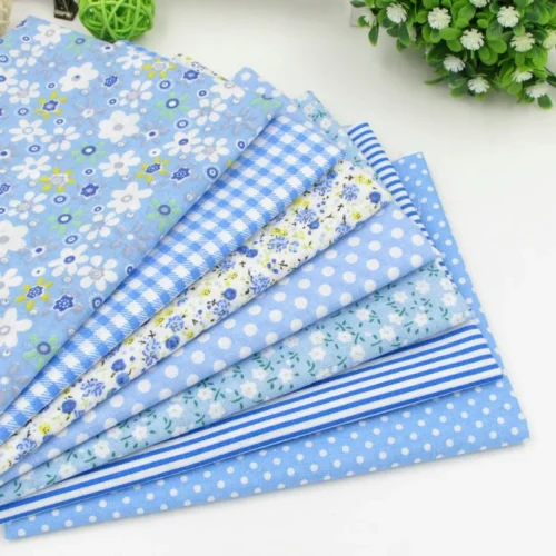 Blue 100% Cotton Fabric – 50 × 150 cm