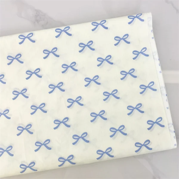 Cotton Twill Fabric – Ribbon Bow Design