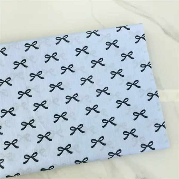 Cotton Twill Fabric – Ribbon Bow Design